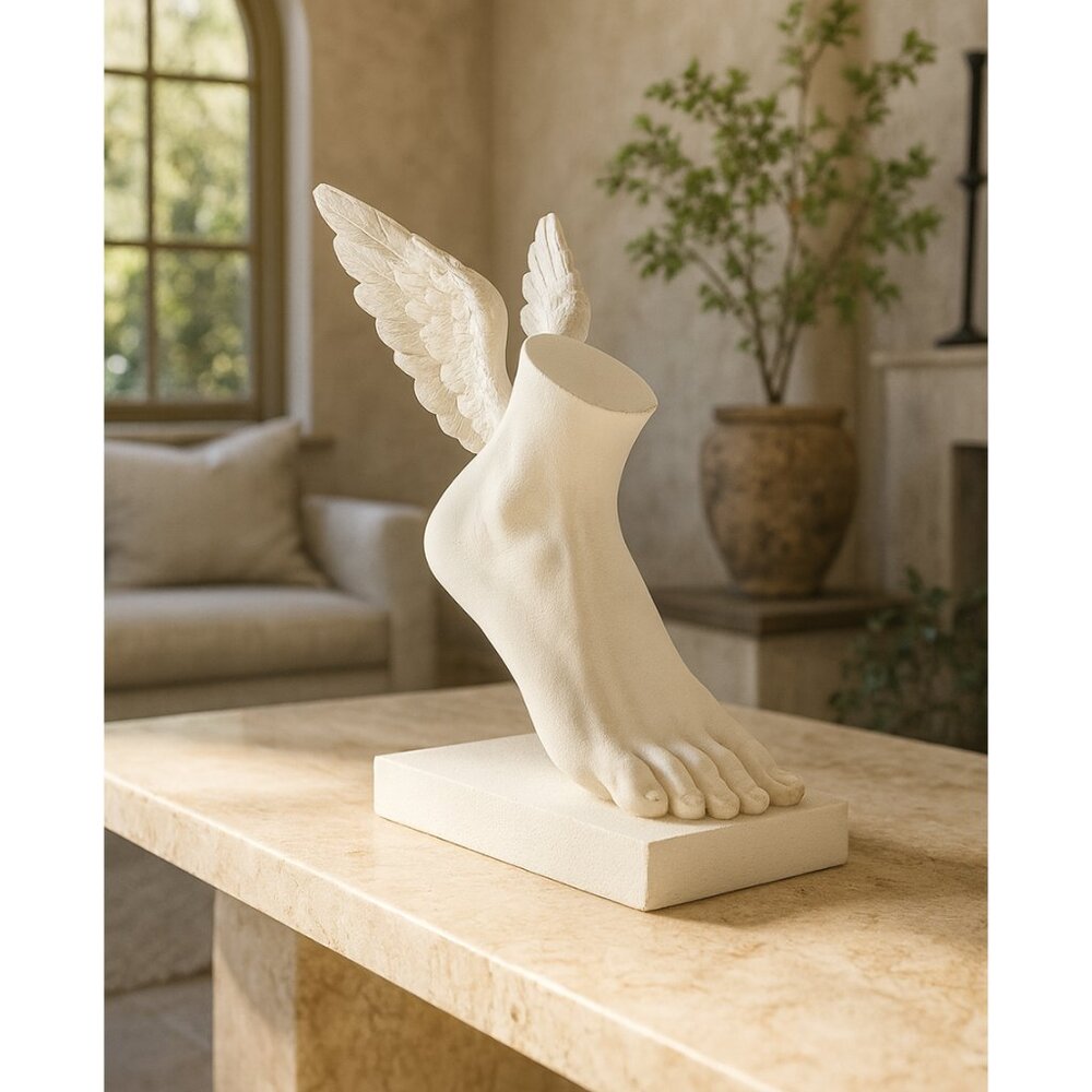 Abbott Collection Winged Foot of Hermes Statue - Greek Mythology Sculpture | 11"